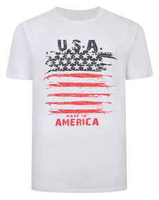 Bigdude USA Print T-Shirt White